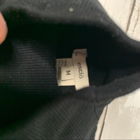 Escio black blouse, sheer with detail in front M - Picture 4 of 8